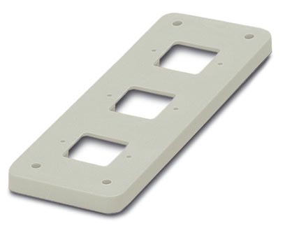 HC-B 24-ADP-3D 7-GY    HEAVYCON adapter plate with a reinforced wall, three openings for D7 panel mo