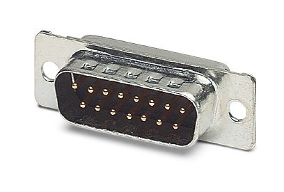VS-15-ST-DSUB-EG    D-SUB contact insert, shell size 2, with 15 signal contacts, contact type pin, w