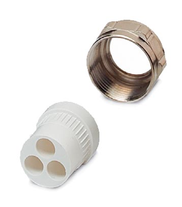 VC-M-KV-PG16 3X7    Multiple screw connection Pg16, made of metal, consisting of rubber seal with se