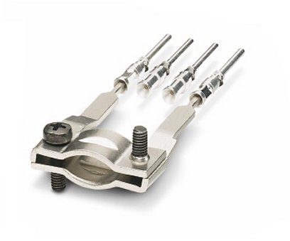 HC-D 4-ST-1BUS    Schirmanschluss fur eine geschirmte Leitungen an Stiftkontakttragern, inkl. zwei l