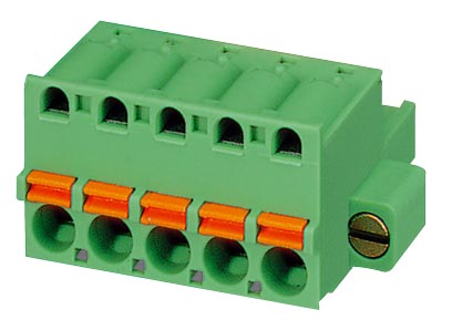 FKC 2,5/ 5-STF-5,08 AU    Plug component, Nominal current: 12 A, Nom. voltage: 250 V, Pitch: 5.08 mm, Number of positions: 5, Connection type: Spring-
