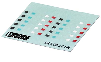 SK 5,08/3,8 DN    Marker card, 4-color, for DeviceNet? applications, self-adhesive, for COMBICON plugs and headers, pitch 5.08 mm