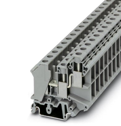 UK 10-TWIN    1-level terminal block with double connection on one side, cross section: 0.5 - 10 mm?, AWG: 24 - 6, width: 10.2 mm, color: gray