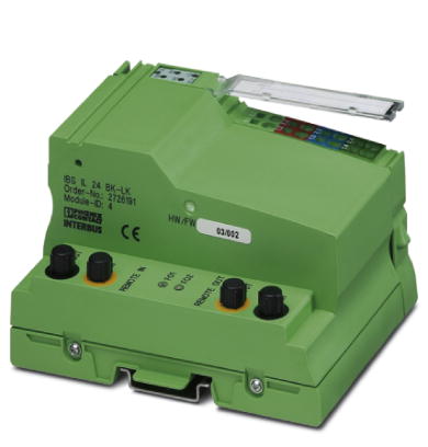 IBS IL 24 BK-LK-PAC    INTERBUS bus coupler, with fiber optic connection, 24 V DC, complete with accessories (connector and labeling field)