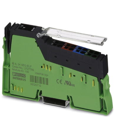 IB IL 24 SEG/F-PAC    Inline segment terminal block, complete with accessories (connector and labeling field), 24 V DC, with fuse