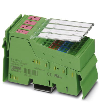 IB IL 24 DO 8-PAC    Inline digital output terminal block, complete with accessories (plug connector and labeling field), 8 outputs, 24 V DC, 500 mA,