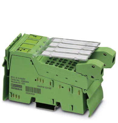 IB IL AI 2-HART-PAC    Inline analog input terminal block, complete with accessories (plug connector and labeling field), 2 inputs, 0-25 mA, 4-20 mA,