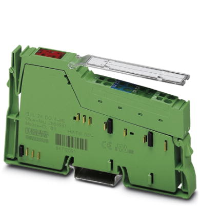 IB IL 24 DO 4-ME Inline digital output terminal, Inline ME versions (machine edition) complete with accessories (connector and labeling field), four o