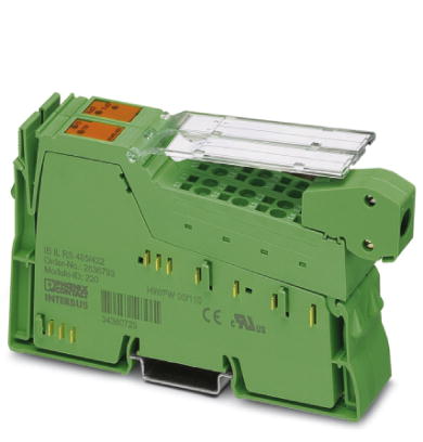 IB IL RS 485/422-PAC    Inline RS-485/422 function terminal block, complete with accessories (connector and labeling field), 1 serial input and output
