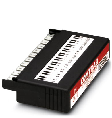 CT 10-18FSR+F/PE-24    LSA-PLUS plug (COMTRAB CT 10) with surge voltage coarse and fine protection and decoupling resistance for 18 signal lines - GND