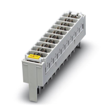 CT 10-2/2-GS    Coarse protection magazine CT, for holding 20 2-electrode gas-filled surge arresters of type H, bare. Version: 10 double conductors