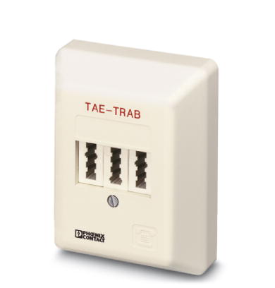 TAE-TRAB FM-NFN-AP    TAE outlet box (NFN), surface-mounted with surge protection for analog telecommunications interfaces