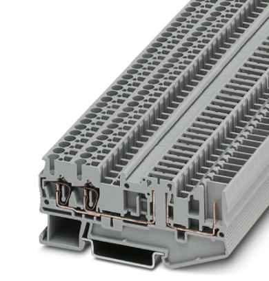 ST 2,5-TWIN-TG/1P    Pluggable spring-cage basic terminal block, Connection type: Special and hybrid connection, Cross section: 0.08 mm? - 4 mm?, AWG: