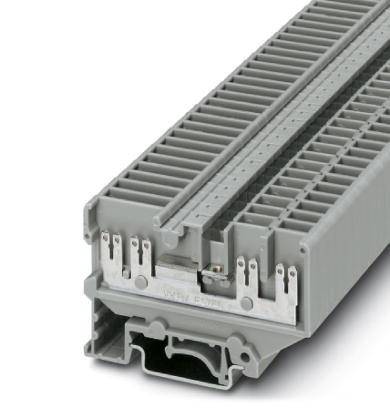 UVKB 4-FS/FS(8-2,8-0,8)    Feed-through modular terminal block, Type of connection: Slip-on connection, Width: 6.2 mm, Color: gray
