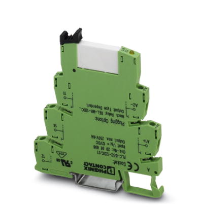 PLC-RSC-125DC/21    PLC relay, consisting of basic terminal block PLC-BSC.../21 with screw connection and pluggable miniature relay with power contact
