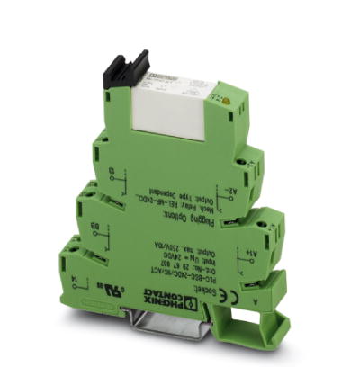 PLC-RSC- 24DC/ 1IC/ACT    PLC relay, consisting of base terminal block PLC-BSC.../1 IC/ACT with screw connection and pluggable miniature relay, for hi