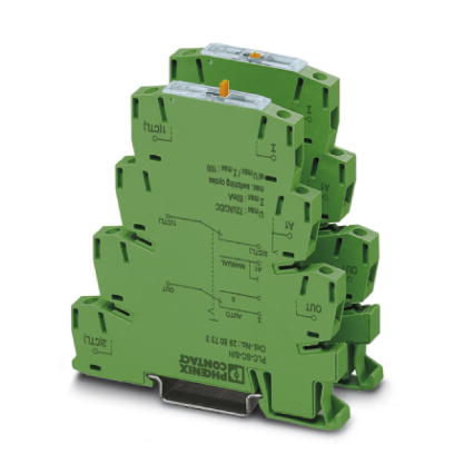 PLC-SC-S/H    PLC-RELAY with integrated switch (actuation: Manual) with screw connection, for mounting on DIN rail NS 35/7.5, input voltage <= 72 V DC