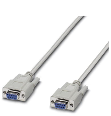 PSM-KA9SUB9/BB/2METER    RS-232 cable, 9-pos. SUB-D female connector on 9-pos. SUB-D female connector, 9-wire, 1:1