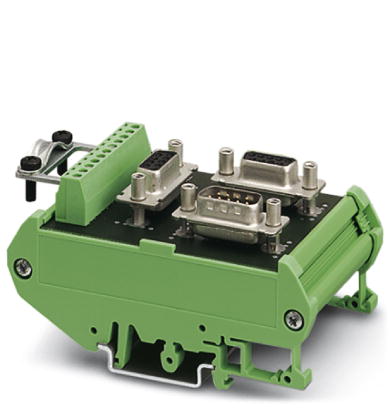 PSM PTK    Passive RS-485 T-distributor, fitted with one 9-pin SUB-D pin strip and two 9-pin SUB-D socket strips
