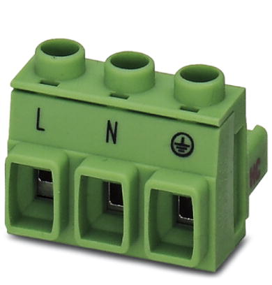 GMSTB 2,5 HCV/ 3-ST-7,62BDL-PE    Plug component, Nominal current: 16 A, Nom. voltage: 800 V, Pitch: