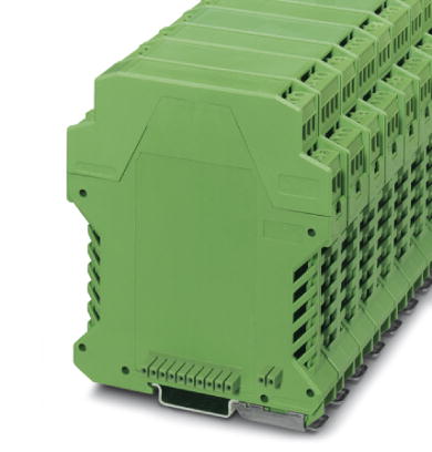 ME 17,5 UT/FE BUS/10 BU    Housing base, 10-position integrated cross connector for parallel through contacting