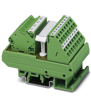 UMK- PVB 2/16/ZFKDS    VARIOFACE module, with two equipotential busbars (P1, P2) for potential distribution, for mounting on NS 32 or on NS 35/7.5