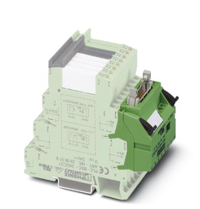 PLC-V8/FLK14/OUT/M    V8-OUTPUT adapter for eight 6.2 mm PLC interfaces (1 PDT, etc./see "Supplementary Products"). 14-pos. flat-ribbon cable connecti