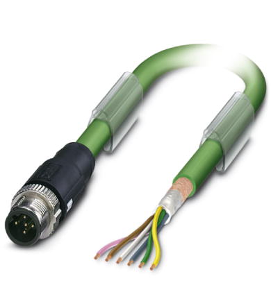 SAC-5P-MSB/ 2,0-900 SCO    Bus system cable, INTERBUS, 5-pos., PUR green halogen-free, shielded, str