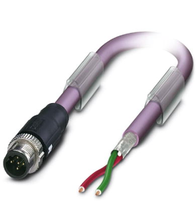 SAC-2P-MSB/ 2,0-910 SCO    Bus system cable, PROFIBUS, 2-pos., PUR violet halogen-free, shielded, st