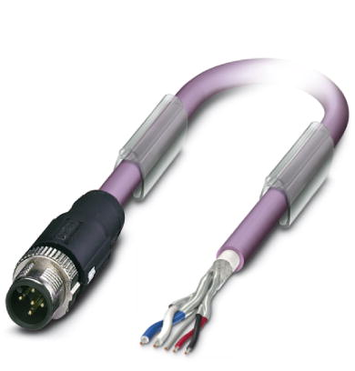 SAC-5P-MS/ 2,0-920 SCO    Bus system cable, DeviceNet/CANOpen, 5-pos., PUR halogen-free violet, shie