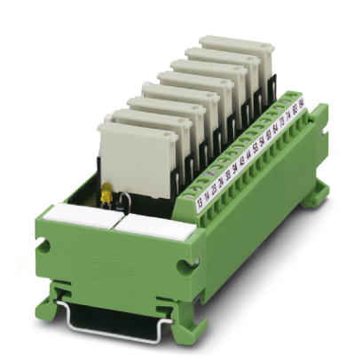 UM 45- 8RM/MR-G24/1/PLC    VARIOFACE COMPACT LINE, output module with 8 miniature relays, 1 N/O contact each, plugged, for 24 V DC (incl. relay)