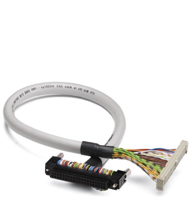 CABLE-FCN40/1X50/ 4,0M/M340    Assembled round cable (40-pos. Fujitsu strip on 50-pos. FLK strip) for coupling 32 channels to I/O cards of MODICON^? M