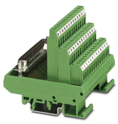 FLKMS-D25 SUB/B (1-25)    VARIOFACE module, with screw connection and D-Subminiature socket strip, for mounting on NS 35/7.5 or NS 32, 25-pos.
