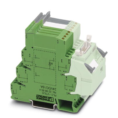 PLC-VT/LA    VARIOFACE feed-through terminal block (2-wire connection), for PLC-RELAY universal series, with light indicator 24 V DC