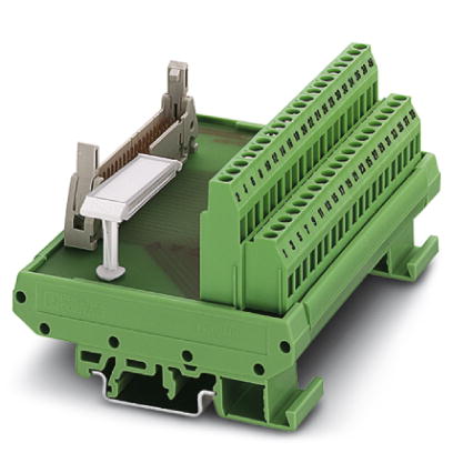 FLKM 16    VARIOFACE module, with screw connection and flat-ribbon cable plug connector, for mounting on NS 32 or NS 35/7.5, with pin strip and short