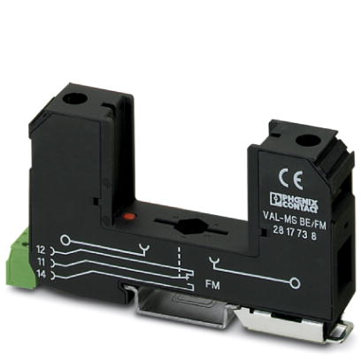 VAL-MS BE/FM    Base element for type 2 arresters of the VALVETRAB MS series of products, with remote indication contact. Design: 1-channel
