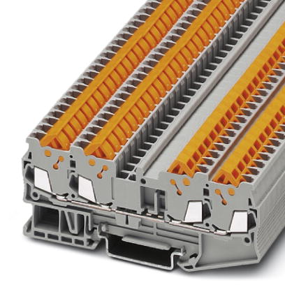 QTC 1,5-QUATTRO    Feed-through modular terminal block, Type of connection: Quick connection, Quick connection, Cross section: 0.25 mm? - 1.5 mm?, AWG