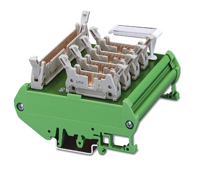 FLKM 50/4-FLK14/PLC    The VARIOFACE distributor module makes it possible to split up 32 I/O signals into 4 x 8 channels byte by byte. The module conn