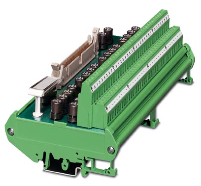 FLKM 50/32M/SI/PLC    VARIOFACE module, for 32 channels, each with an additional terminal block and fuse per signal, (common minus potential)