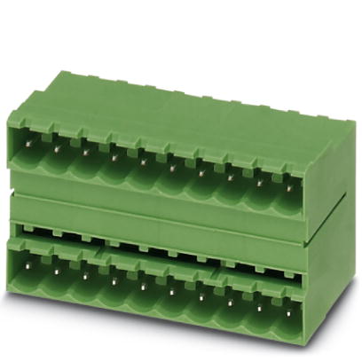 MDSTB 2,5/ 5-G1-5,08    Header, Nominal current: 10 A, Nom. voltage: 250 V, Pitch: 5.08 mm, Number of positions: 5, Color: green, Assembly: Soldering