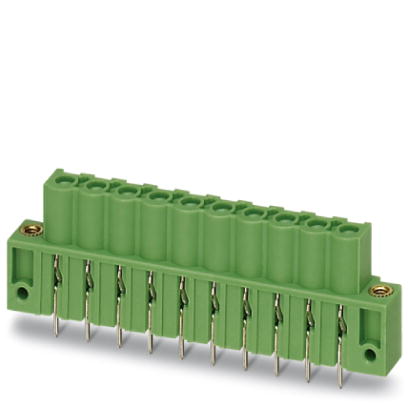 ICV 2,5 HC/ 7-GF-5,08    Header, Nominal current: 16 A, Nom. voltage: 320 V, Pitch: 5.08 mm, Number of positions: 7, Color: green, Assembly: Soldering