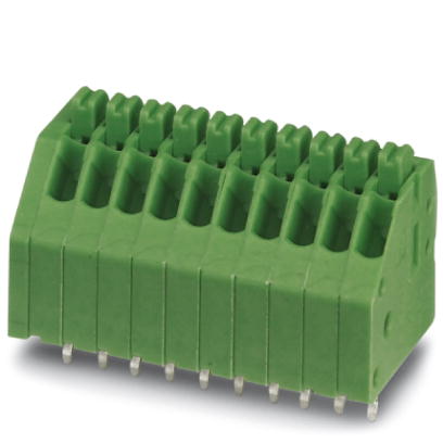 PTSA 0,5/ 6-2,5-F    PC terminal block, Nominal current: 2 A, Nom. voltage: 63 V, Pitch: 2.5 mm, Number of positions: 6, Type of connection: Spring-ca