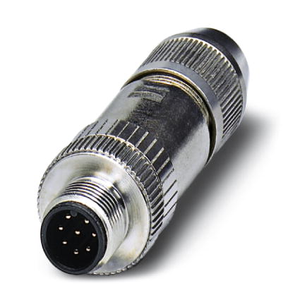 SACC-M12MS-8Q SH    Bus system connector, connector, straight, 8-pos., M12 shielded, QUICKON connect