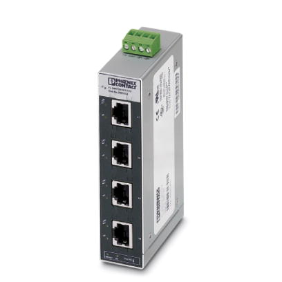 FL SWITCH SFN 5TX Ethernet switch, 5 TP RJ45 ports, automatic detection of data transmission rate of 10 or 100 mbps (RJ45), autocrossing function