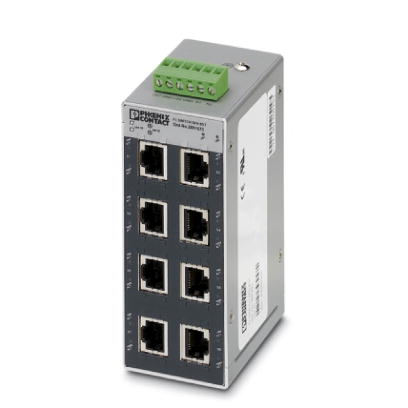 FL SWITCH SFN 8TX Ethernet switch, 8 TP RJ45 ports, automatic detection of data transmission rate of 10/100 mbps (RJ45), autocrossing function