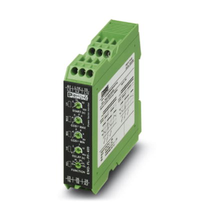EMD-FL-PF-400    Electronic monitoring relay for power factor monitoring in 1 and 3-phase networks within the range between the MIN and MAX thresholds