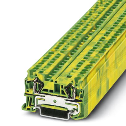 ST 4-PE    Ground modular terminal block, Type of connection: Spring-cage connection, Cross section: 0.08 mm? - 6 mm?, AWG 28 - 10, Width: 6.2 mm, Col