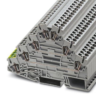ST 2,5-PE/3L    Feed-through modular terminal block, Type of connection: Spring-cage connection, Cross section: 0.08 mm? - 4 mm?, AWG 28 - 12, Width: