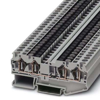 ST 4-QUATTRO-U    Feed-through modular terminal block, Type of connection: Spring-cage connection, Cross section: 0.08 mm? - 6 mm?, AWG 28 - 10, Width