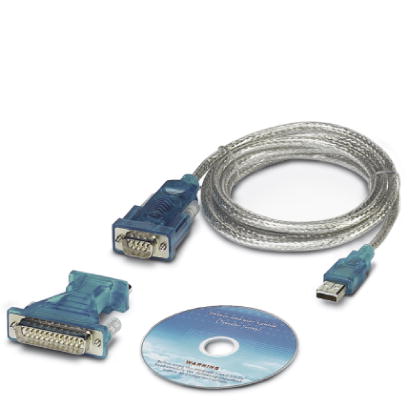 CM-KBL-RS232/USB    Connecting cable D-9-SUB to USB, with adapter D-9-SUB to D-25-SUB.